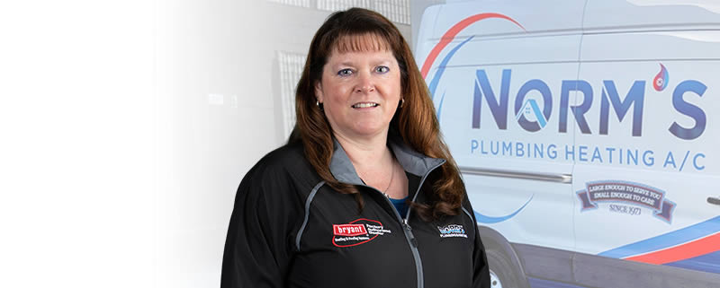 Cathy Williams, Office Administrator at Norm's Plumbing and Heating, Nanaimo