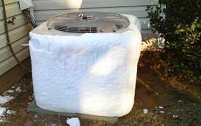 Ice build up on a heat pump