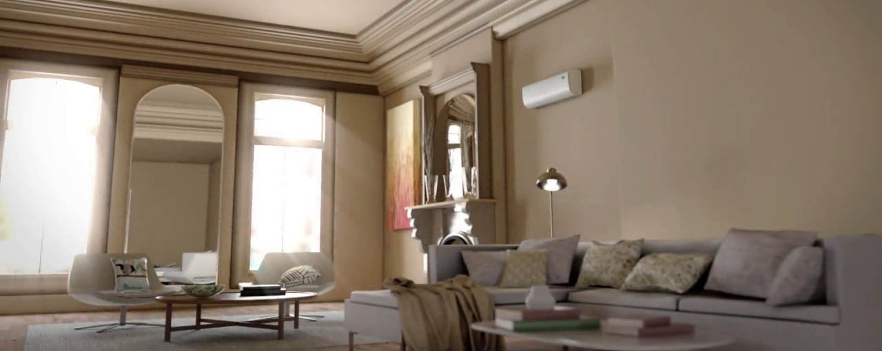 carrier ductless systems indoor unit livingroom