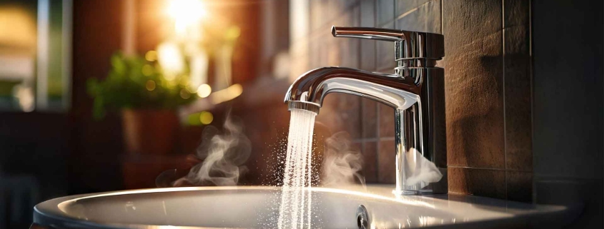 hot water bathroom tap