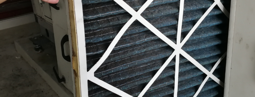 How Often Should You Change Your Furnace Filter? 1 Dirty furnace filter being removed during a change furnace filter walkthrough